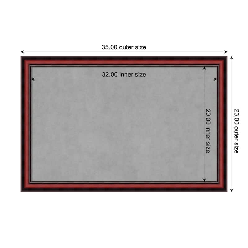 Amanti Art Rubino Cherry Scoop Framed Magnetic Board - Board Size 32x20