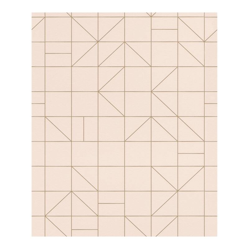 Rasch Teague Light Pink Geometric Wallpaper - 20.5 x 396 x 0.025