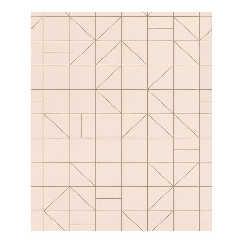 Rasch Teague Light Pink Geometric Wallpaper - 20.5 x 396 x 0.025