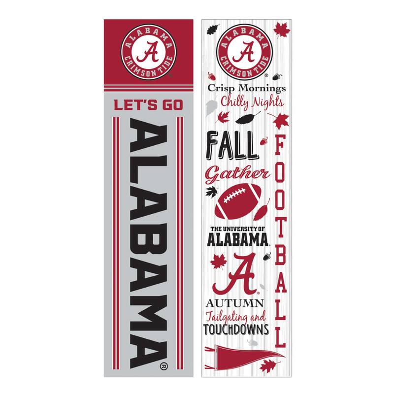 47" Double Sided Seasonal Porch Leaner, University of Alabama - 47" x 11.25"