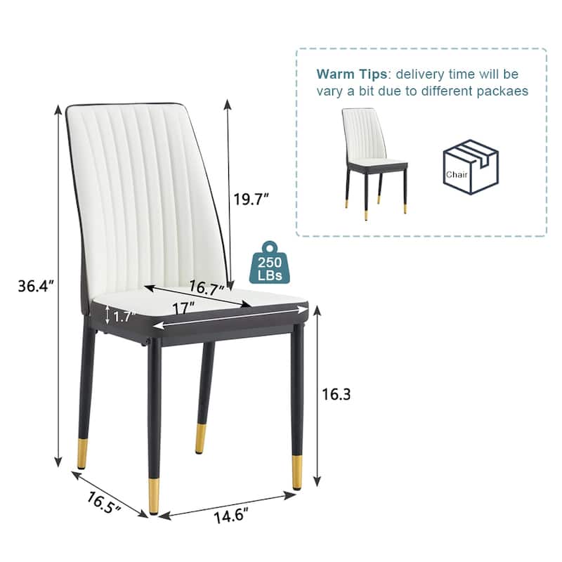 4 Dining Chair Set - White