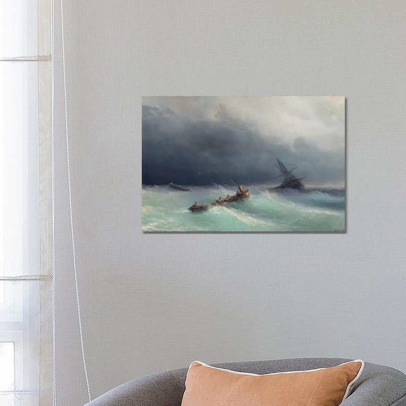 iCanvas "Storm at Sea" by Ivan Aivazovsky Canvas Print - 18x26x1.5