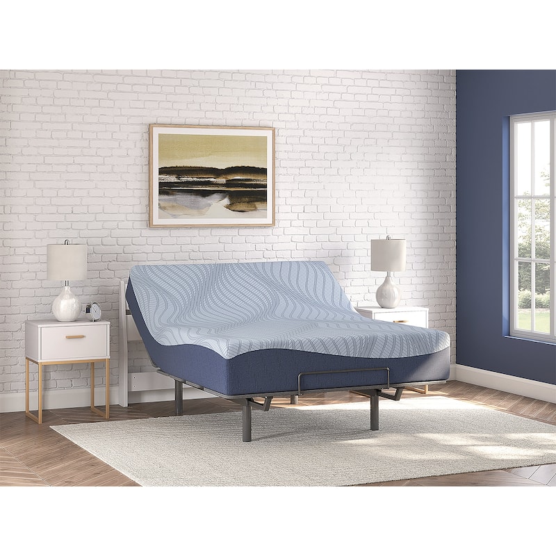 Signature Design by Ashley Peak 2.0 12 Memory Foam Light Blue Mattress