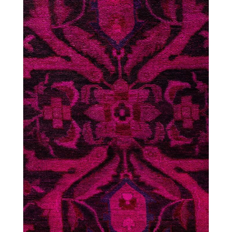 Fine Vibrance One-of-a-Kind Hand-Knotted Area Rug - Purple, 10' 1" x 14' 3" - 10' 1" x 14' 3"