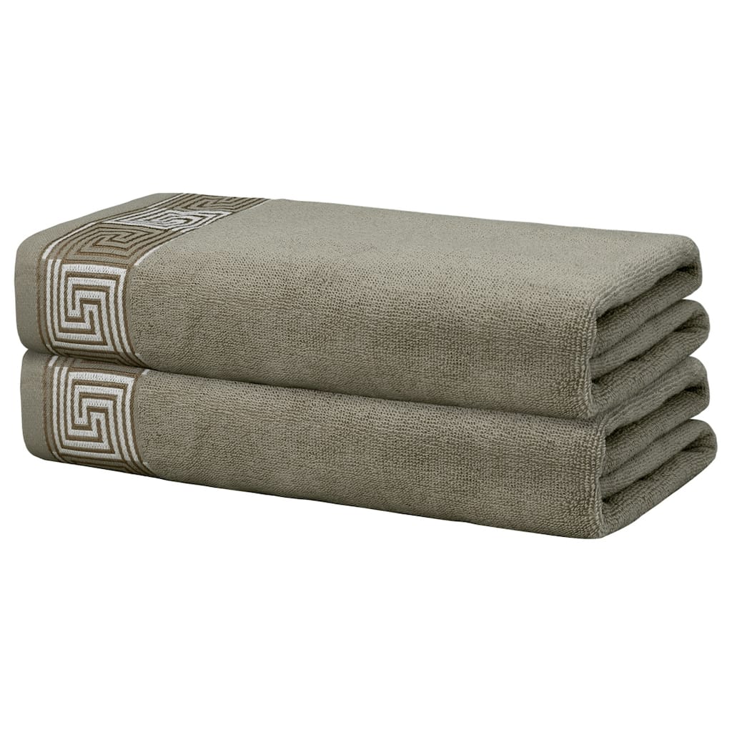 Cotton Bath Towels, 2 Pack Solid Bathroom Towels Set Highly Absorbent Towels for Bathroom 28" x 56"