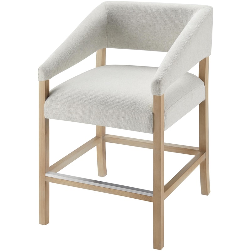 Grace Modern Minimalist Cream Upholstered Counter and Bar Stool