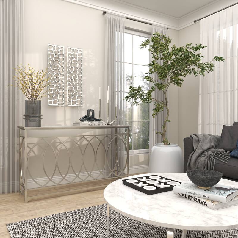 Silver Aluminum Metal Inspired Coral Wall Decor (Set of 2) - Silver or Gold