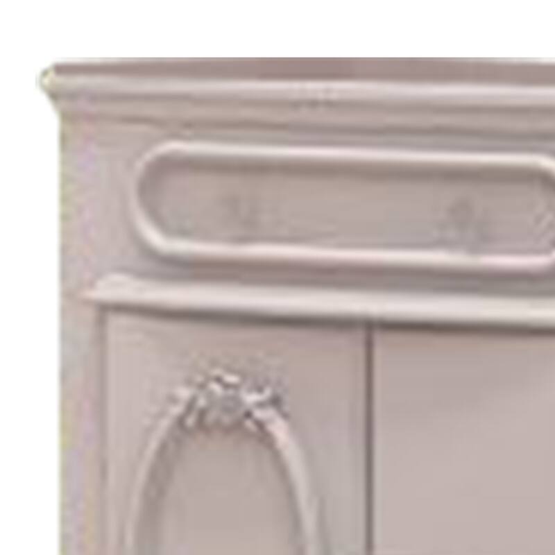 Auri 52 Inch Wide Dresser, 6 Drawer, Molded Trim Floral Motifs, White Wood
