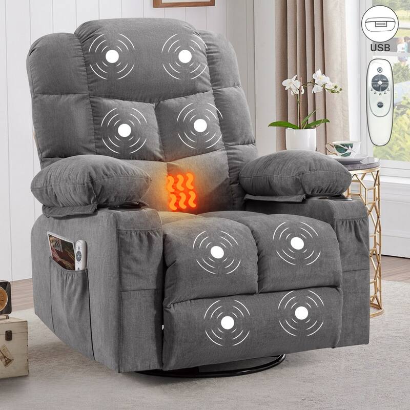 Oversized Massage Rocking Recliner for Living Room
