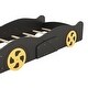 preview thumbnail 6 of 16, Twin Size Race Car-Shaped Platform Bed with Wheels and Storage, Black+Yellow