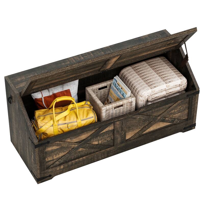 39" Lift-Top Storage Chest Storage Bench Organizer for Entryway, Bedroom, Living Room
