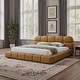 preview thumbnail 5 of 9, Luxurious Leather Queen/King Size Platform Bed King
