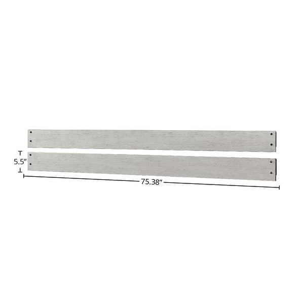 Timber Ridge 75" Wide Wood Full Size Bed Rails, Weathered Washed Sierra