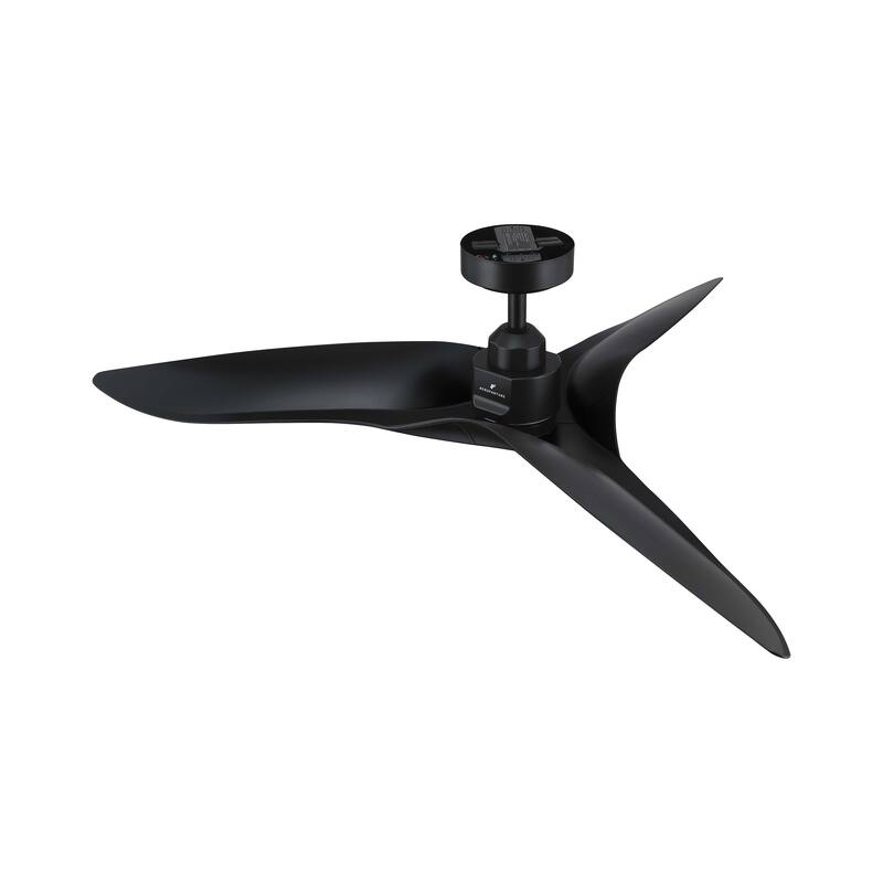 Modern Black 3-Blade 52" Indoor/ Outdoor Ceiling Fan with Remote