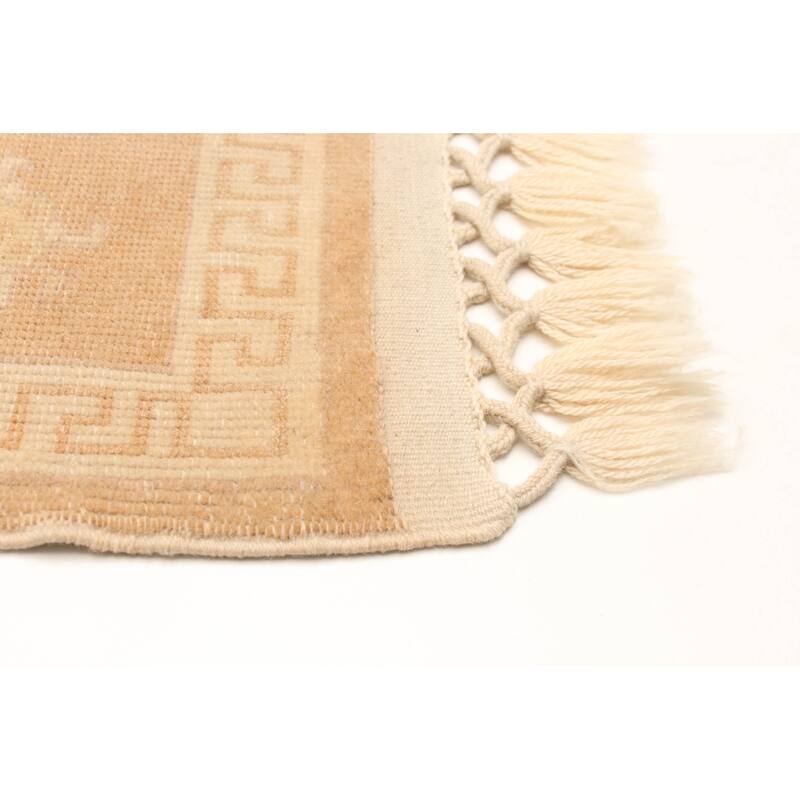 ECARPETGALLERY Hand-knotted Color Transition Beige Wool Rug - 2'9 x 8'10
