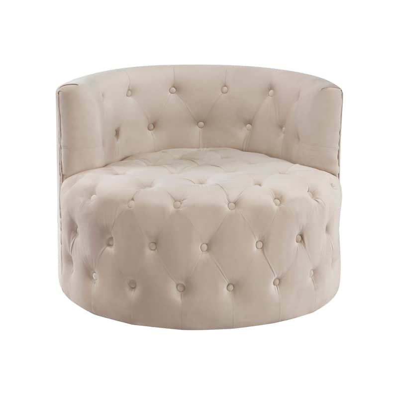 Courtenay Velvet Swivel Chair - 33" x 33" x 27"