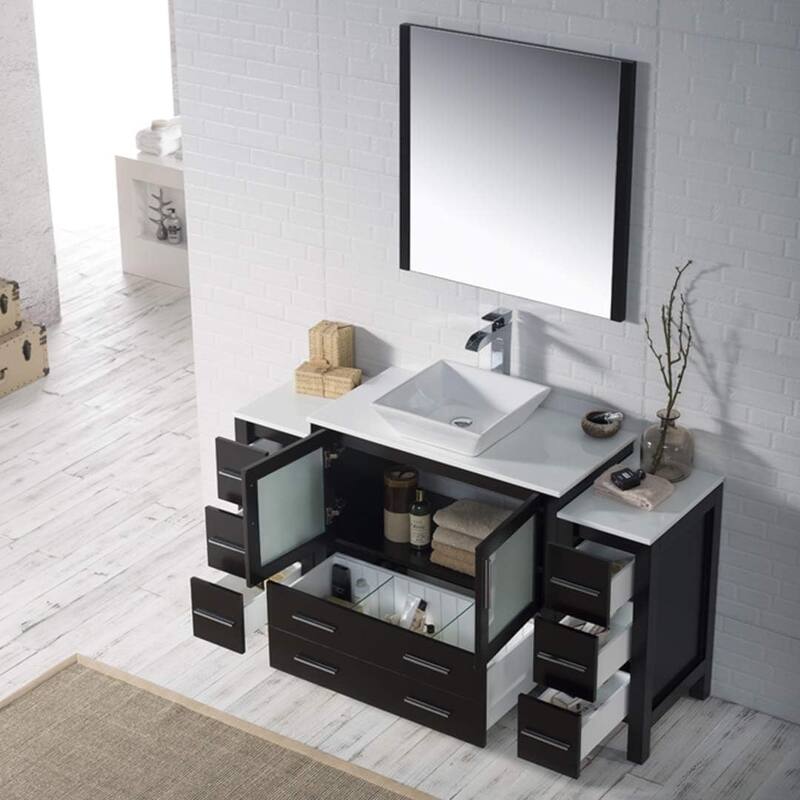 Blossom Sydney 60 Inch Bathroom Vanity with 2 Side Cabinets & Mirrors