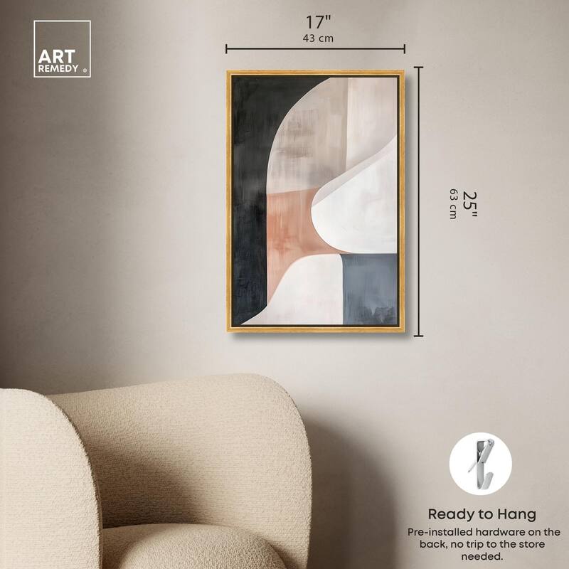Curved Contour II Canvas by Art Remedy