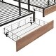 preview thumbnail 9 of 8, Removable Metal Triple Bunk Bed Frame with 2 Drawers and Staircase