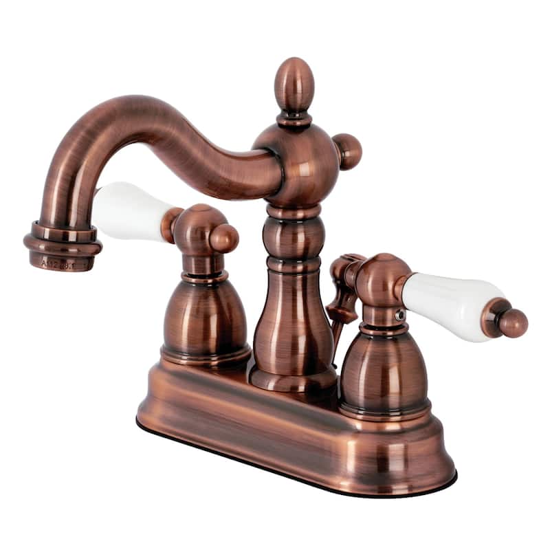 Heritage Two-Handle 3-Hole Deck Mount 4 in. Centerset Bathroom Faucet