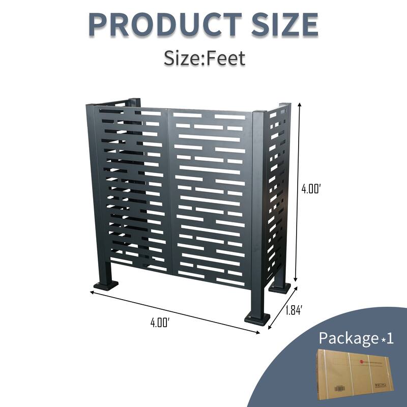 Metal Privacy Fence Cover for Outdoor Air Conditioner Units, Ideal for Concealing AC Units