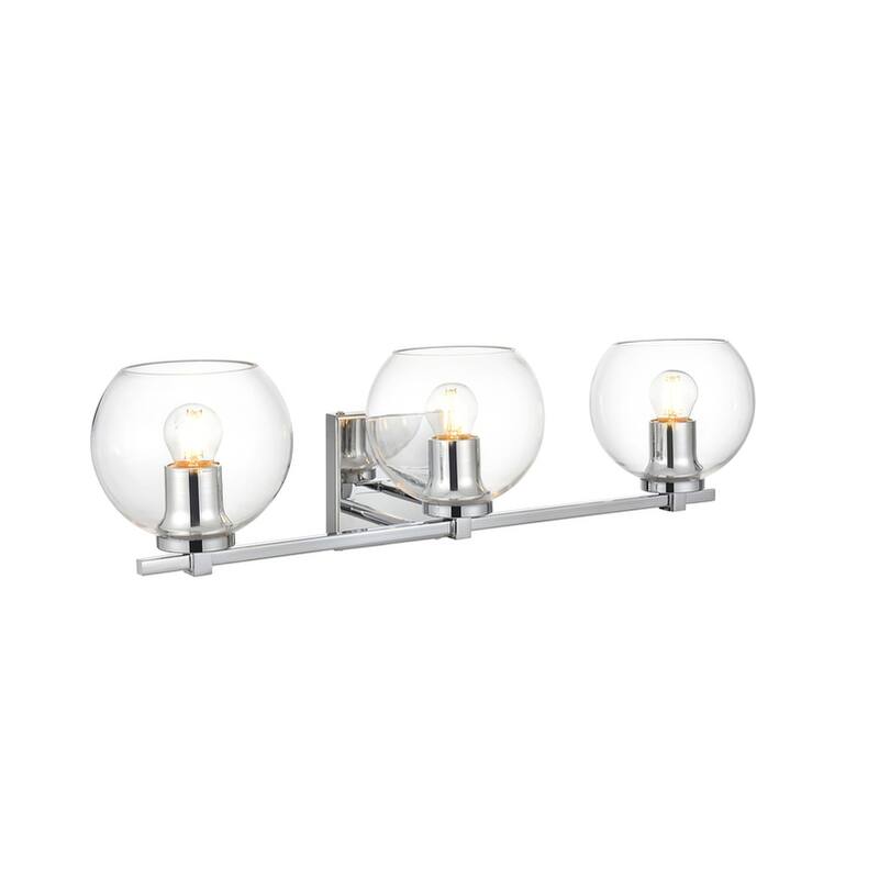 Julian 1 Light Black and Clear Bath Sconce