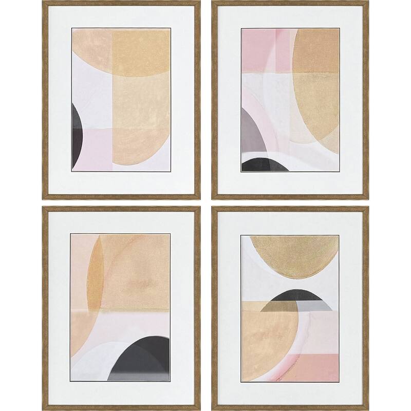 Paragon Curved Forms Framed Art - Set of 4