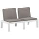 preview thumbnail 1 of 4, vidaXL Patio Lounge Bench with Cushion Plastic White
