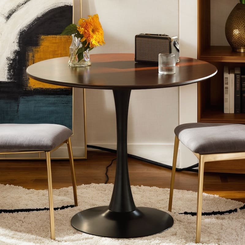 Versatile Modern Round Dining Table with Sturdy Construction and Stylish Design