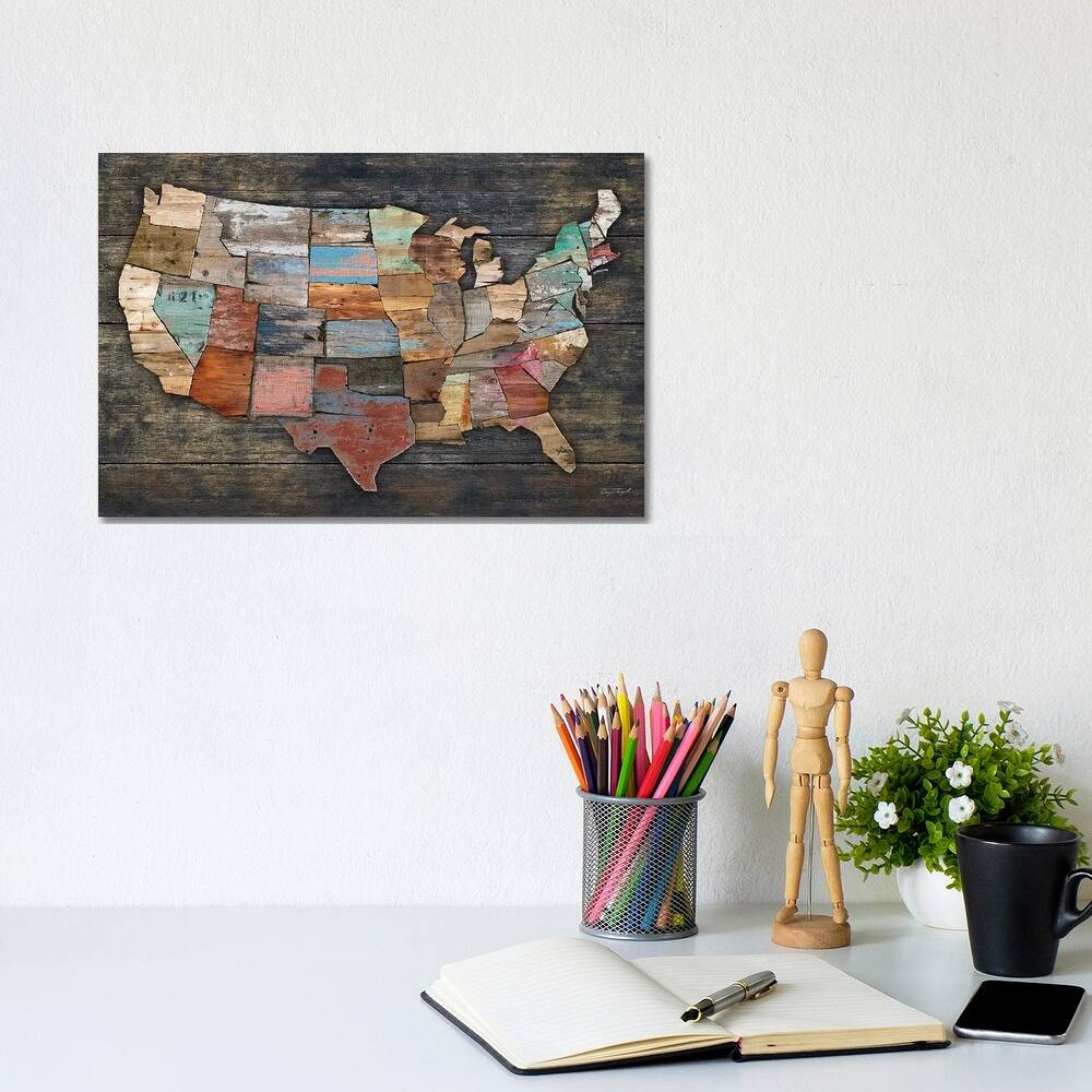 iCanvas "USA Map I" by Diego Tirigall Canvas Print