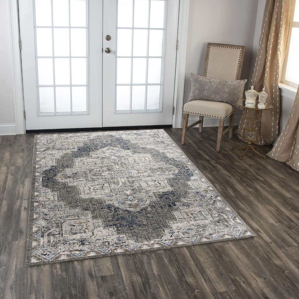 Alora Decor Antonela Transitional Gray Recycled Polyester Area Rug