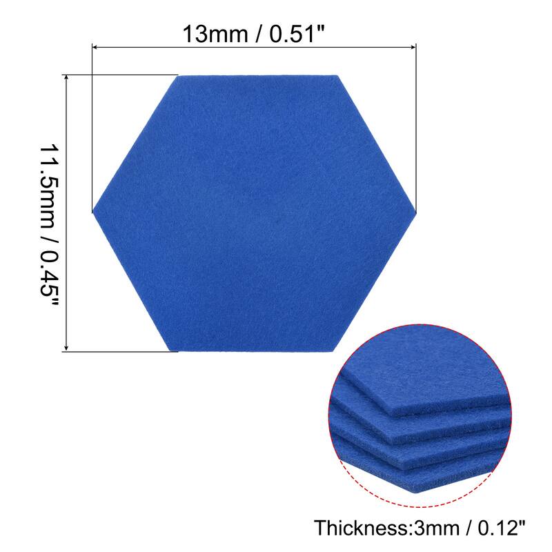 Felt Coasters, 9pcs Absorbent Pad Coaster for Drink Cup Pot Bowl Vase - Blue