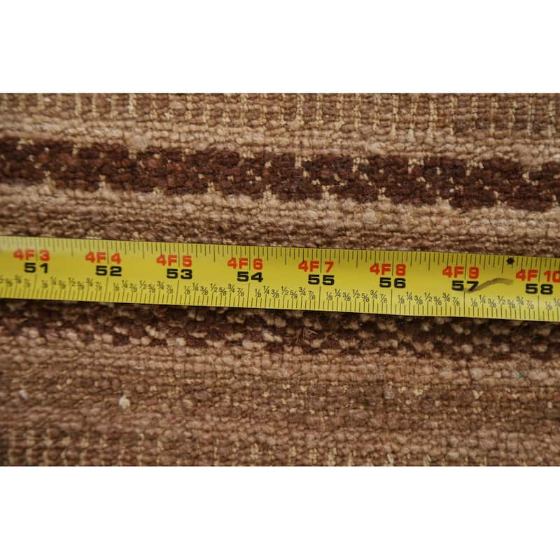 Striped Gabbeh Kashkoli Modern Wool Area Rug Hand-knotted Carpet - 6'7" x 10'0"