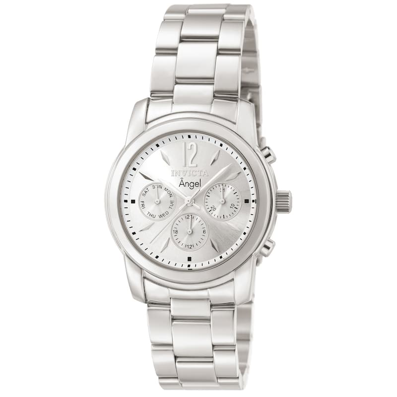 Invicta Women's 0461 Angel Quartz Chronograph Silver Dial Watch