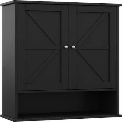Two Door Wall Cabinet - 27.6"D x 23.6"W x 7.9"H
