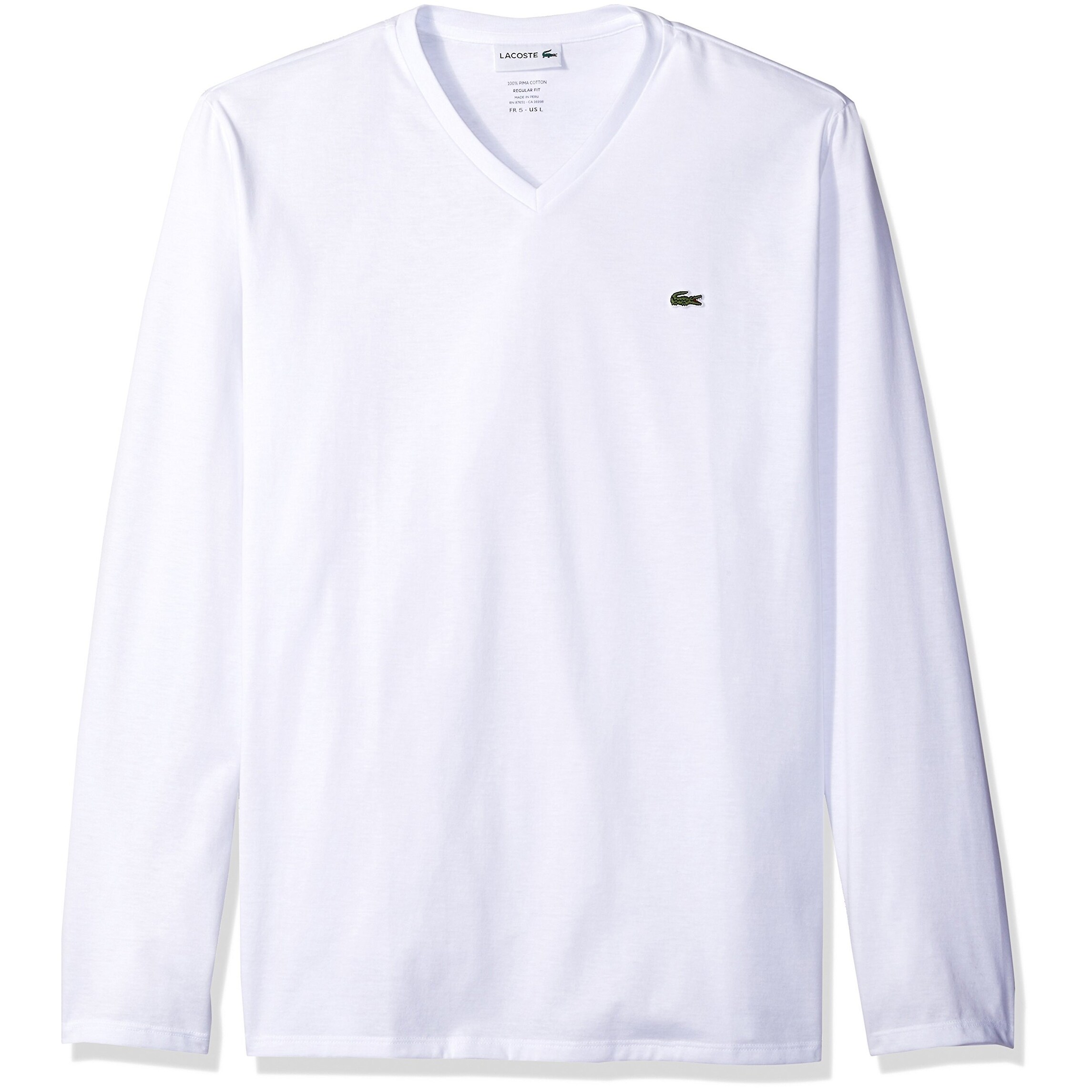 lacoste mens white shirt