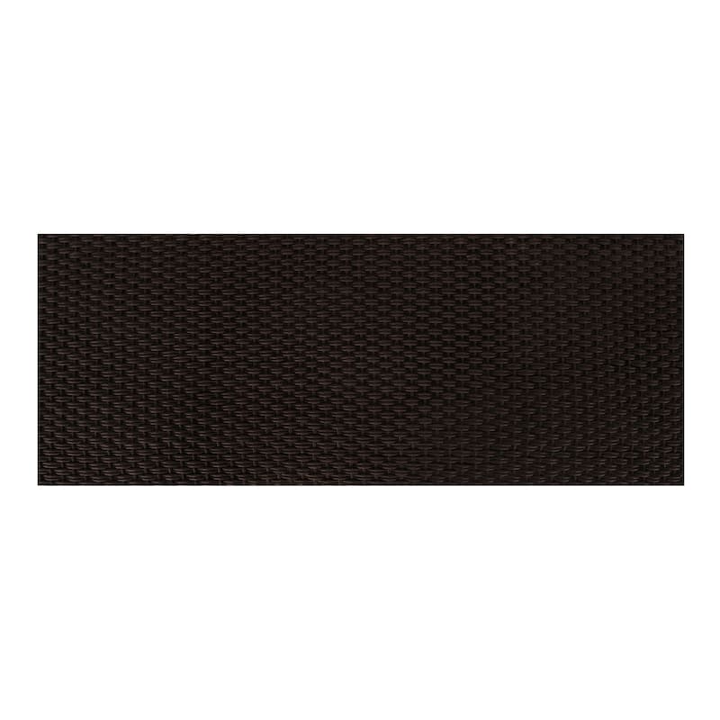 NADAAL STUDIOS Caelisse Outdoor Bench, Woven Synthetic Hyacinth Seat, Teak Wood Frame, Dark Brown