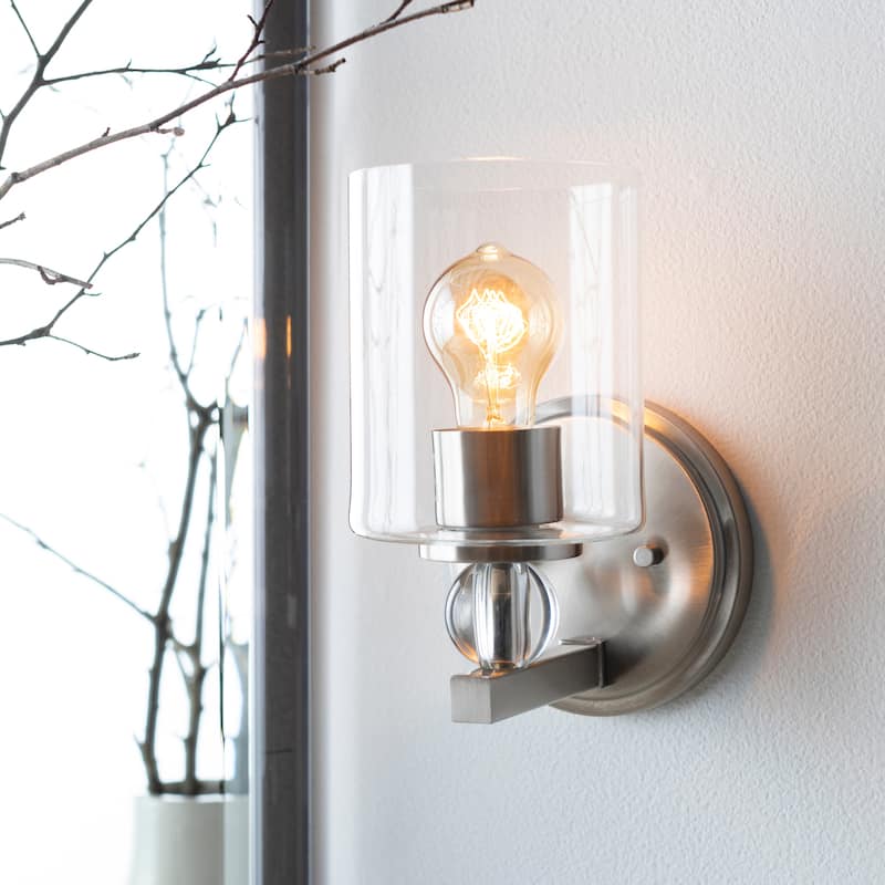 Artistic Weavers Rollins Traditional Glass 1-Light Wall Sconce - 9.625"H x 6.125"W x 6.125"D