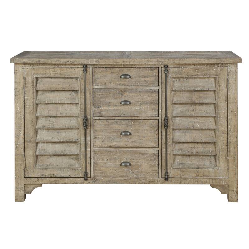 Ludin Taupe Louvred Door Buffet