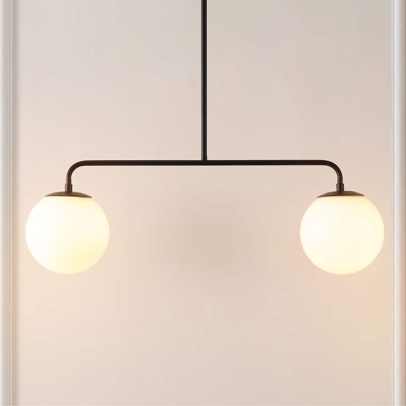 SAFAVIEH Lighting Tessy Extendable Pendant - 29 In. W x 7 In. D x 19-49 In. H - Black - 29Wx7Dx49H
