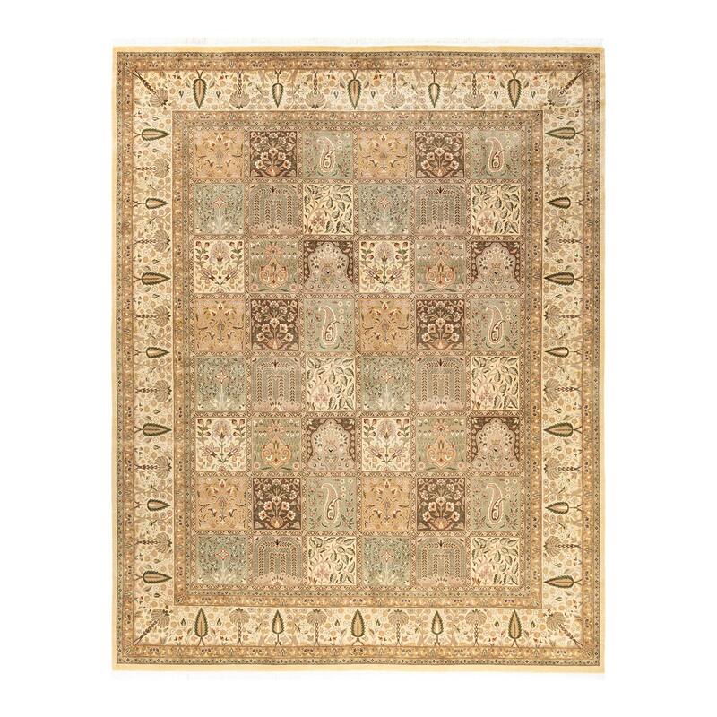 Overton Hand Knotted Wool Vintage Inspired Traditional Mogul Ivory Area Rug - 8 x 10