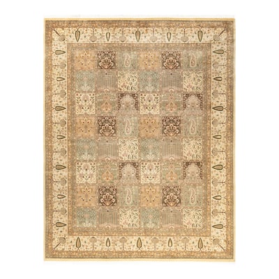 Overton Hand Knotted Wool Vintage Inspired Traditional Mogul Ivory Area Rug - 8 x 10