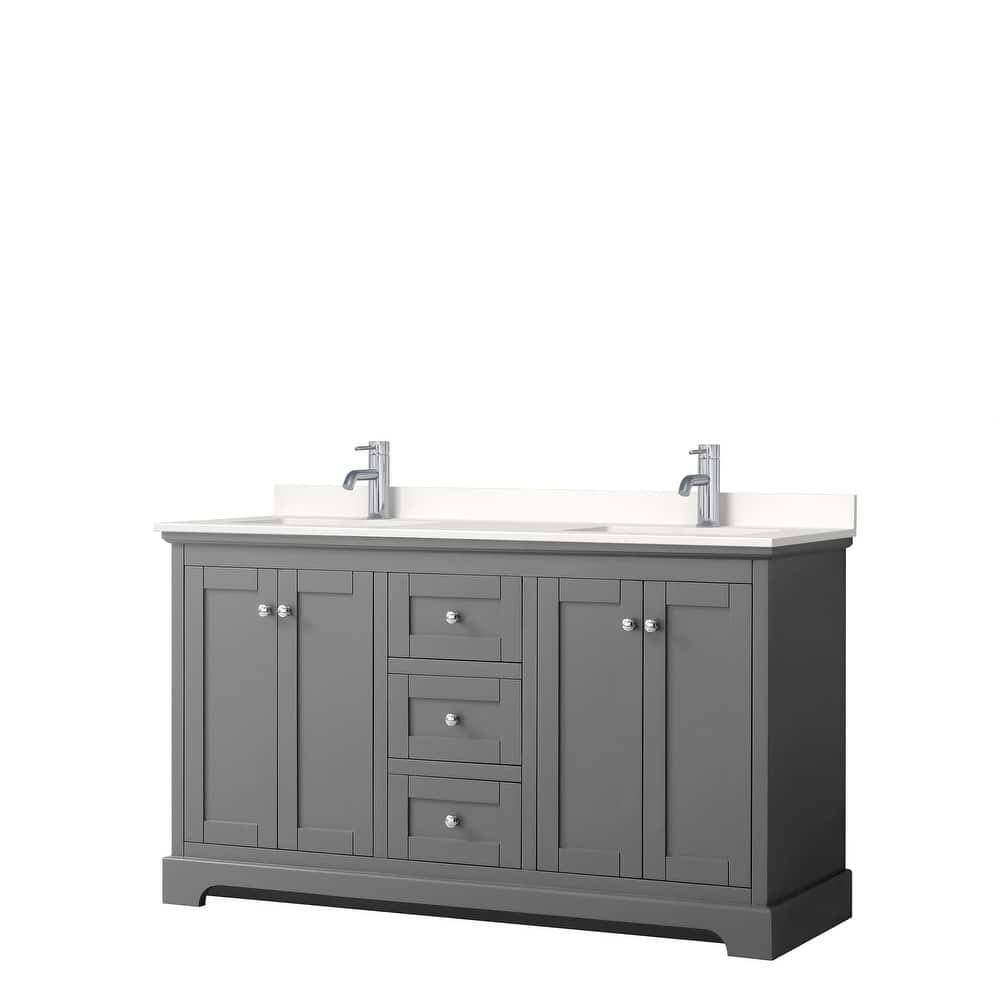 Avery 60-inch Double Vanity, Quartz Top