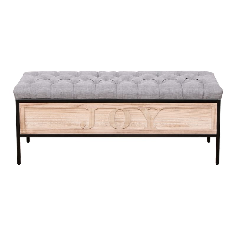 48'' Storage Ottoman with Button Tufted, Upholstered Ottoman Bench ...