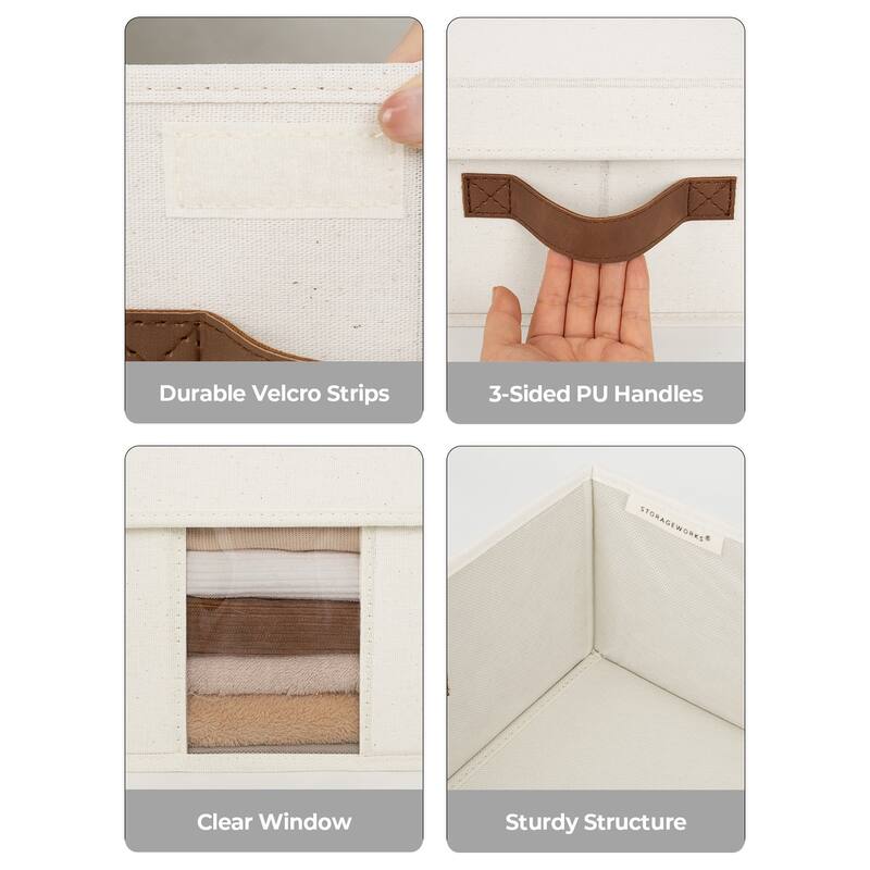 2-Pack Underbed Storage Container with Lid & Handle, Foldable Underbed Organizer for Bedroom - 33"x17"x6"