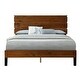 preview thumbnail 5 of 8, Full Platform Bed with Elegant Wood Finish, No Box Spring Needed