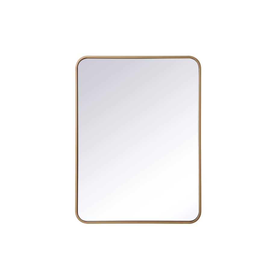 Ezra Soft Corner Metal Rectangular Mirror