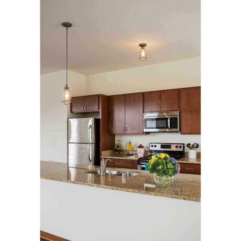 Design House Ajax 1 Light Dimmable Semi-Flush Ceiling Fixture