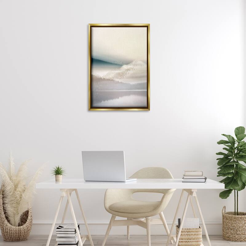 Stupell Vanilla Landscape View Framed Floater Canvas Wall Art Design By Gemma Bardot