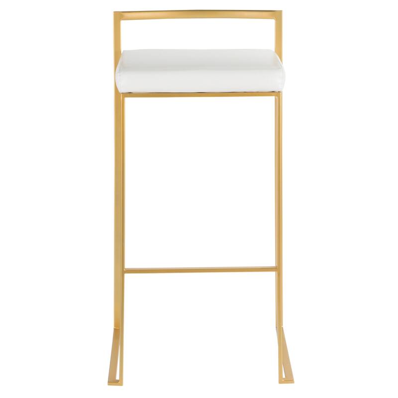 Silver Orchid Forrest Gold Stackable Fully Welded Bar Stool (Set of 3)